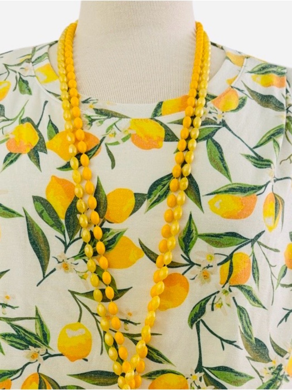 Marc New York White 🍋Lemon-Print Sleeveless Tank Top - Picture 4 of 6
